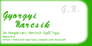 gyorgyi marcsik business card